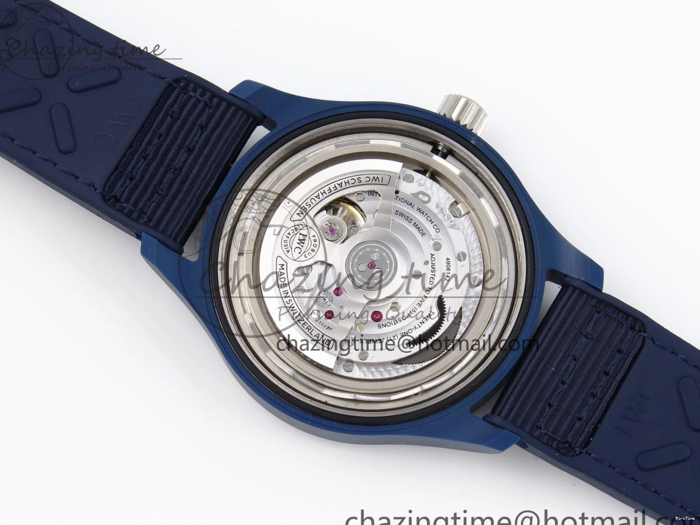 MIROTIME 0206 Original Pilot’s Watch Laureus Blue Ceramic IW328101 ZF 1:1 Best Edition on Blue Nylon Strap A 7027